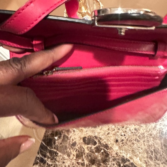 Gucci Red Leather wallet bag with trap - Picture 5 of 9
